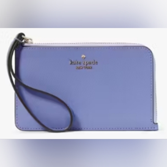 New Kate Spade Lucy Small L Zip Wristlet & Matching Madison Card Case & Earring - Picture 13 of 15
